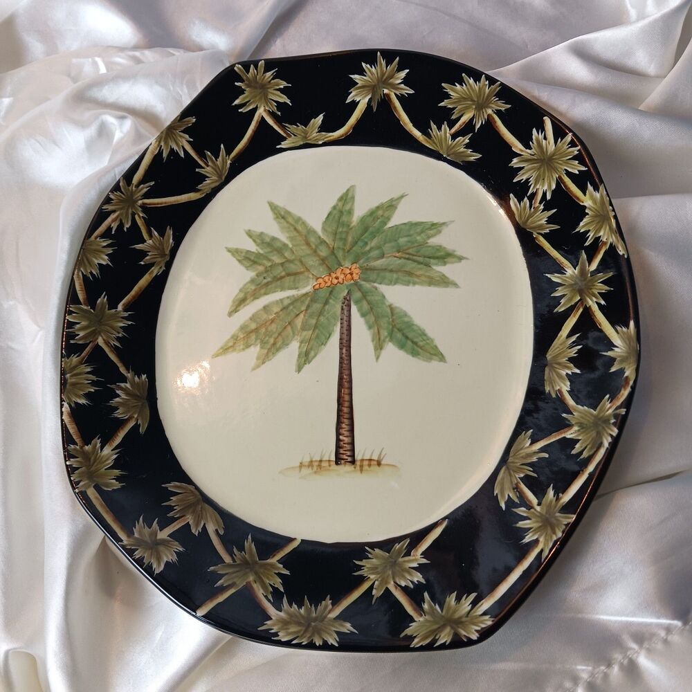 PACIFIC RIM BLACK PALM PLATE-NEW